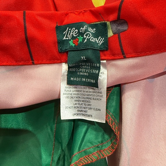 Life of the Party Festive Mens XL 2-Piece Suit Red Christmas Lights - Picture 7 of 11